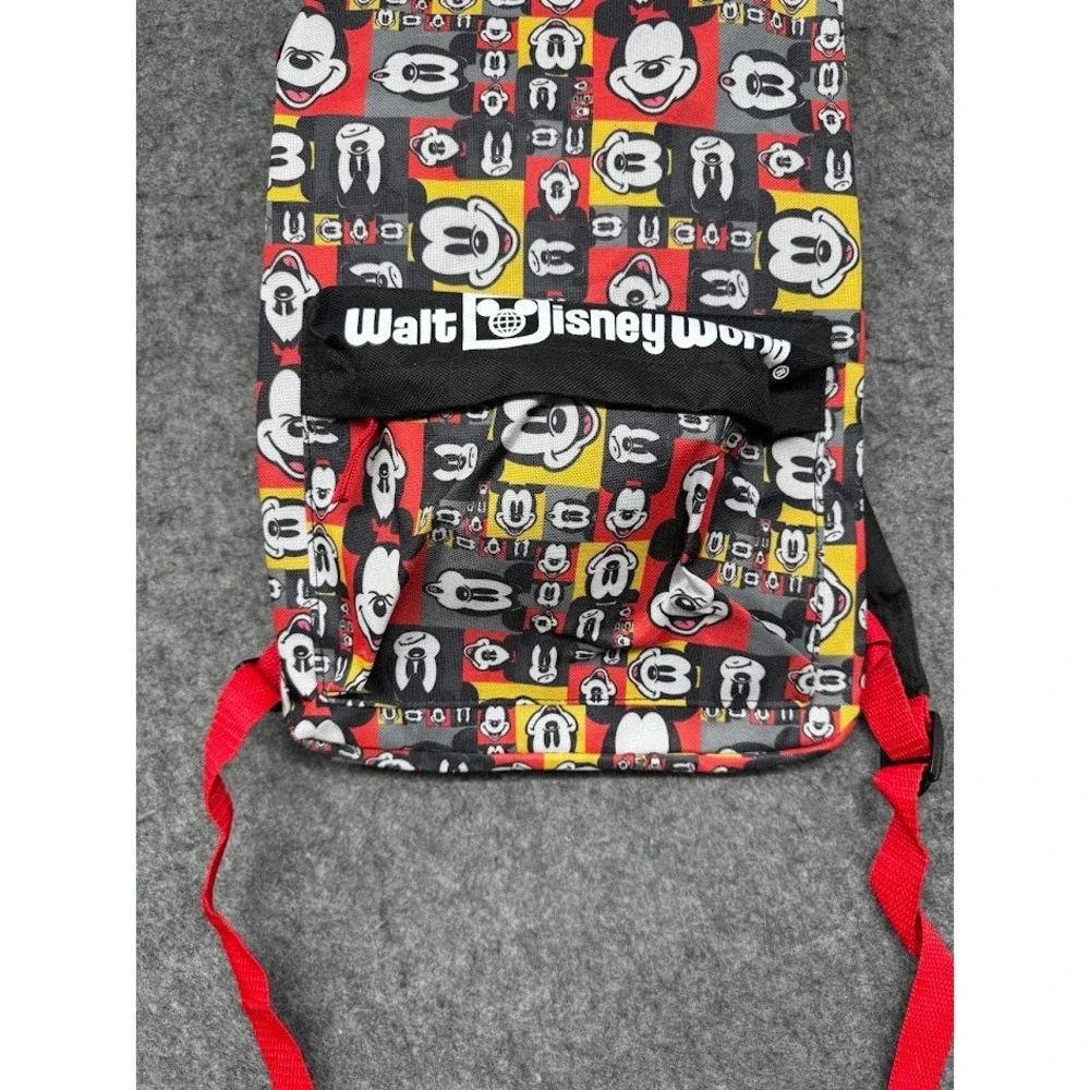 Disney Walt‎ Disney World Mickey Mouse All Over Print Backpack Red Yellow New